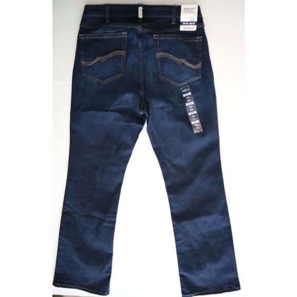 ARIAT R.E.A.L. Women's Sz 33R Pennsylvania Blue High Rise Ballary Boot Cut Jeans - Picture 2 of 13